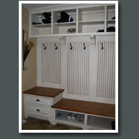 White Mudroom Cabinet